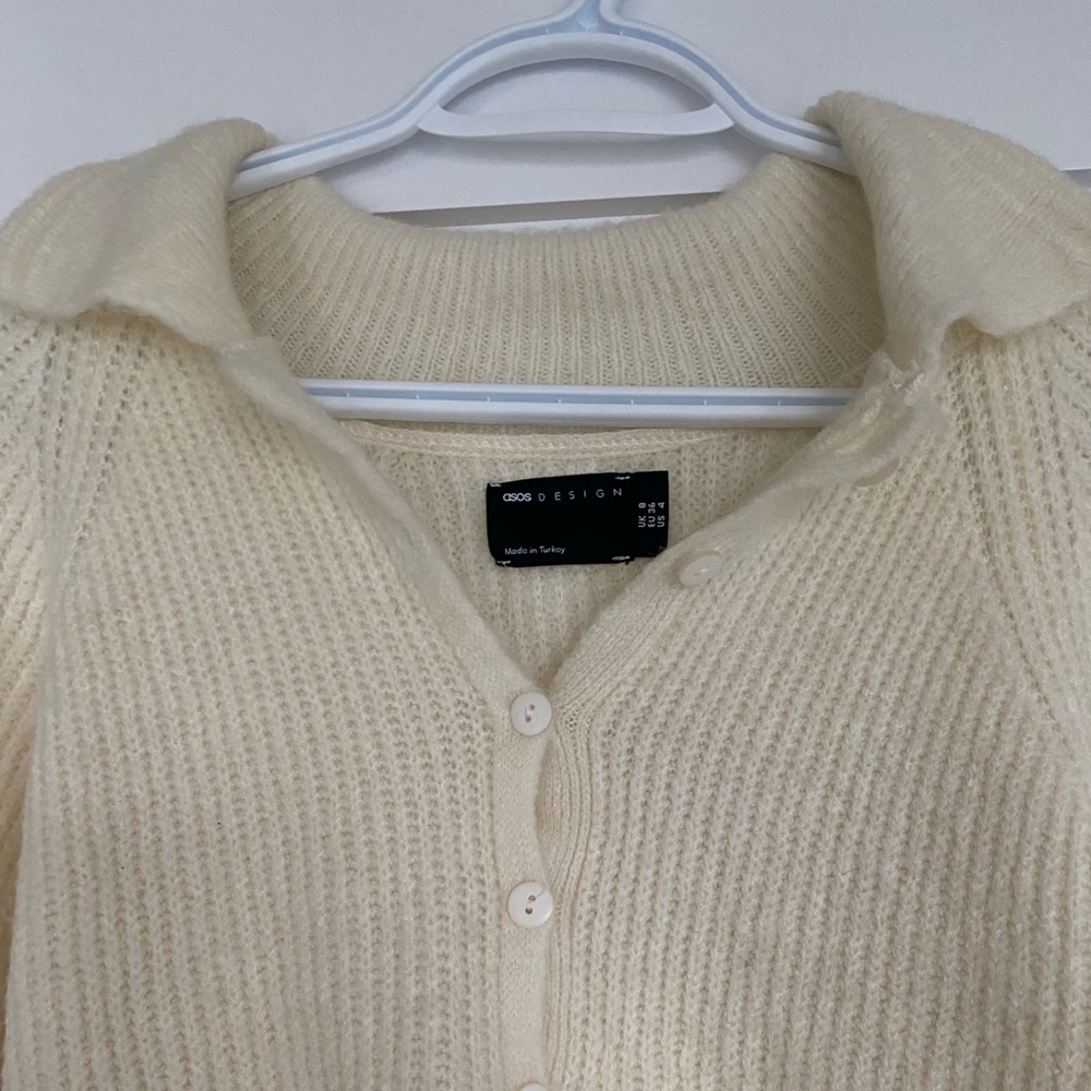 ASOS Design Button Down Collared Soft-Knit Sweater 🤍 - Picture 2 of 4